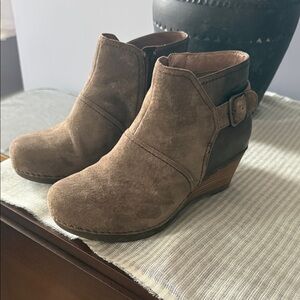 Dansko Brown Suede Ankle Booties